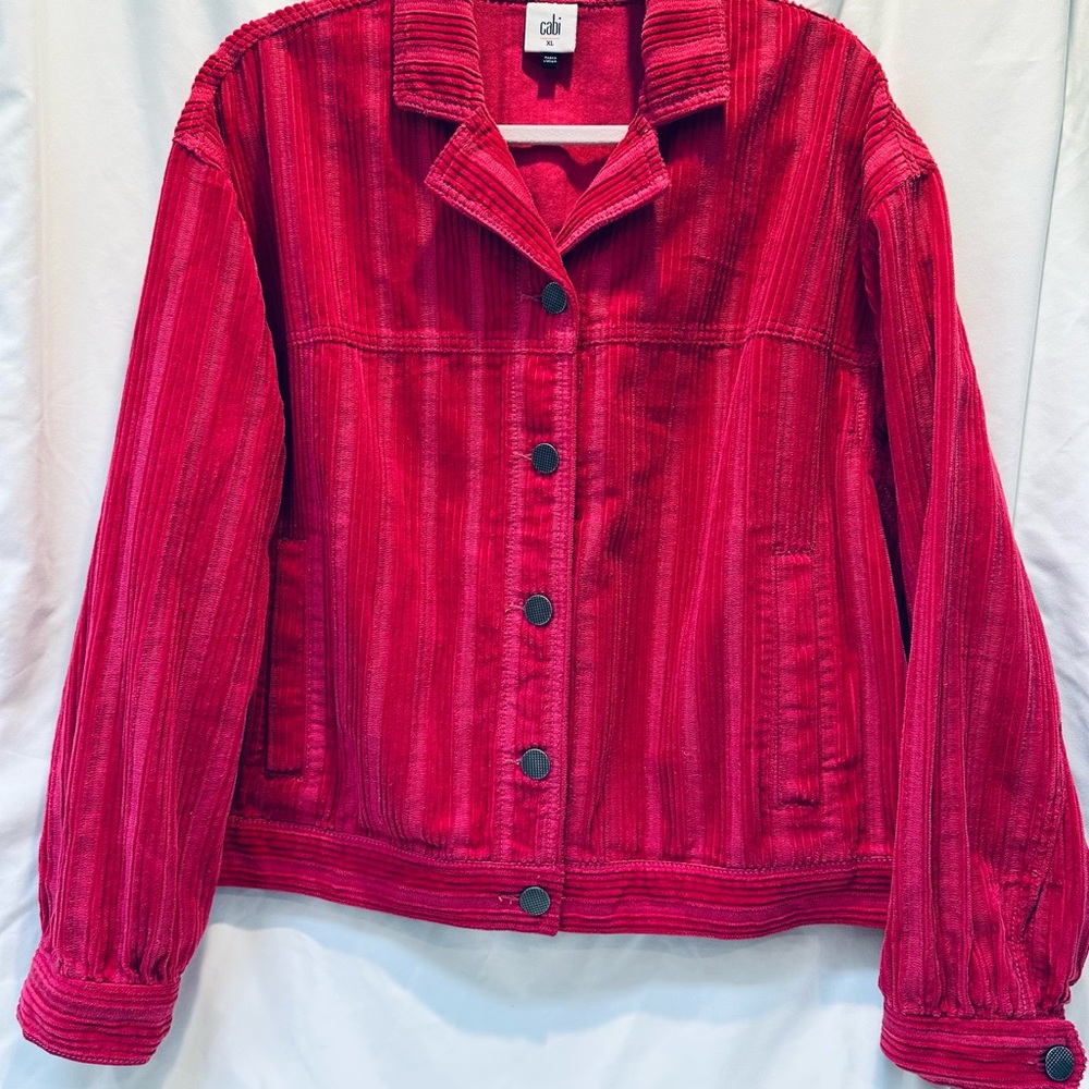 CAbi Women's Hot Pink Corduroy Jacket